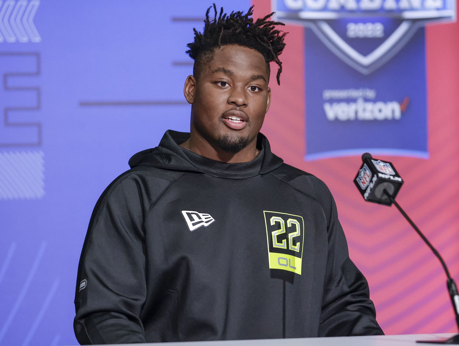NFL Combine: Zion Johnson takes questions