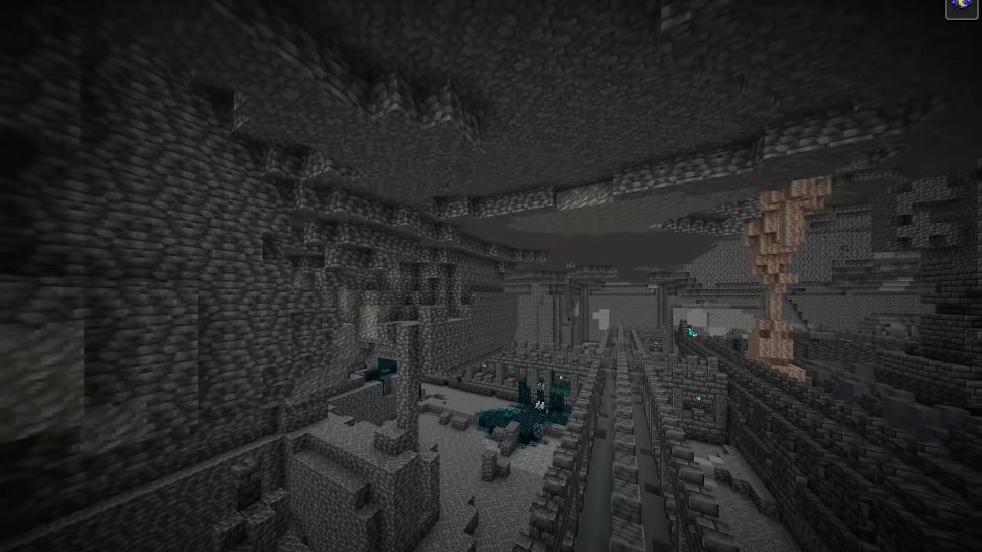 Players can locate the deep dark biome inside Minecraft (Image via wattles/YouTube)