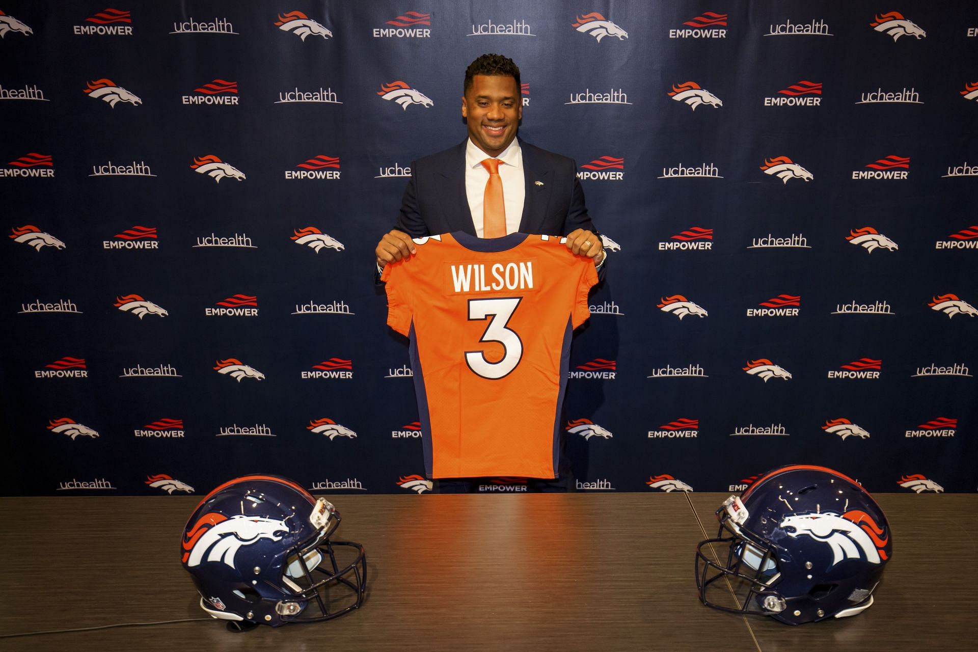 Denver Broncos quarterback Russell Wilson.