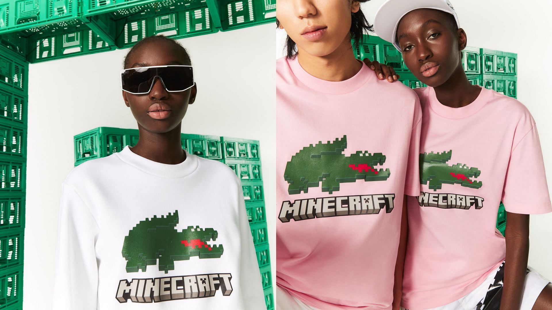 Lacoste x Minecraft released their collaborative line of apparel and accessories (Image via Sportskeeda)