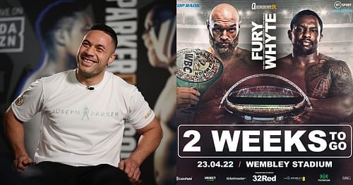 Joseph Parker (left) and Fury vs. Whyte (right) [@joeboxerparker and @frank_warren_official via Instagram]