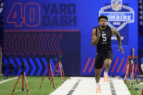 Treylon Burks at the NFL Combine