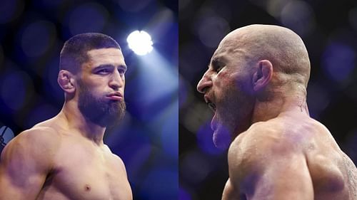 Khamzat Chimaev (Left) and Alexander Volkanovski (Right) (Images courtesy of Getty)