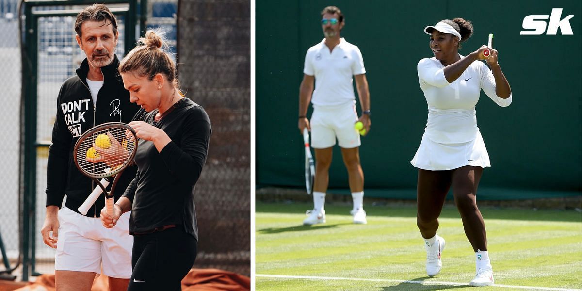 Simona Halep (L) and Serena Williams (R)