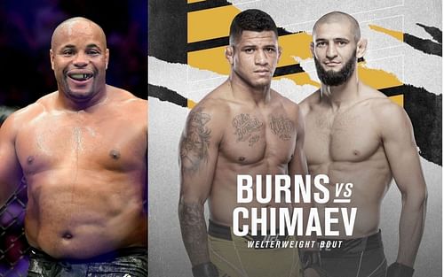 Daniel Cormier (left) talks about Gilbert Burns vs. Khamzat Chimaev (Images courtesy of Getty and @ufc Instagram)