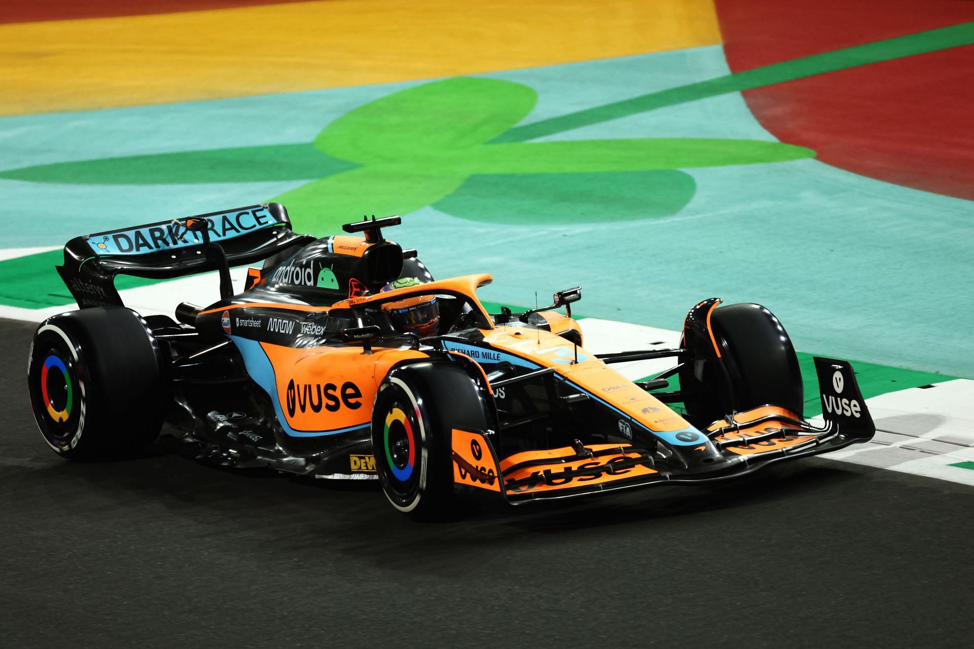 Daniel Ricciardo in action during the 2022 F1 Saudi Arabian GP. (Photo by Lars Baron/Getty Images)