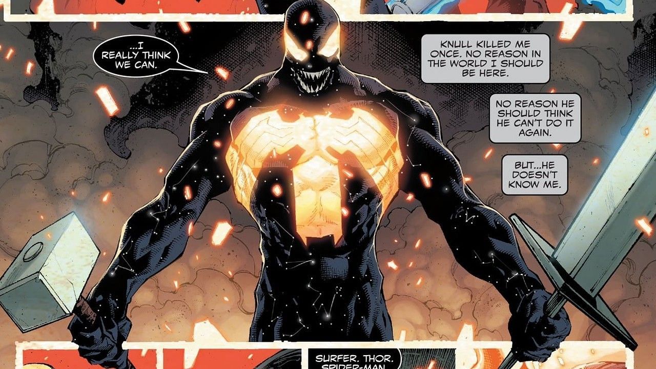 Venom with Mjolnir (Image via Marvel Comics)