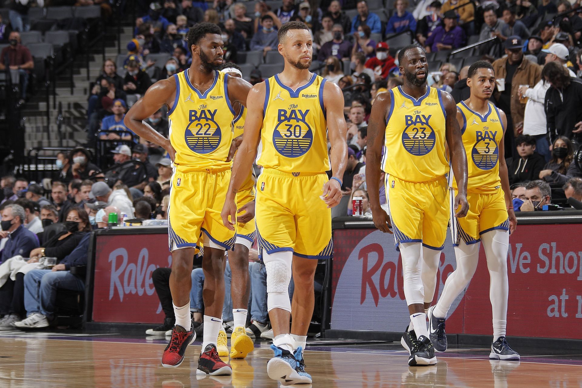 The Golden State Warriors&#039; new &quot;Death Lineup&quot; is starting to bring back vibes of their championship teams. [Photo: Sporting News]
