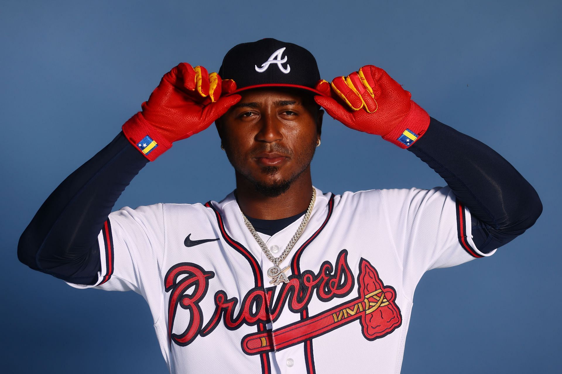 Ozzie Albies at the Braves Photo Day