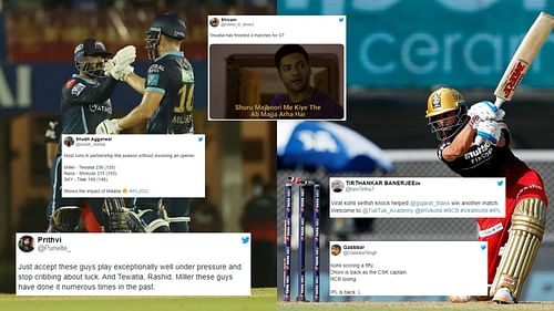 Fans heaped praise on Tewatia and Miller, but felt Virat Kohli's slow knock proved costly for RCB. (P.C.:iplt20.com)