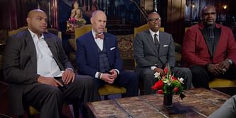 "If you try to be funny on TV again, I'm gonna put these paws on you" - Shaquille O'Neal warns Kenny Smith after getting taunted for coming late to set, fans joke about Shaq having "the thinnest skin of all time"