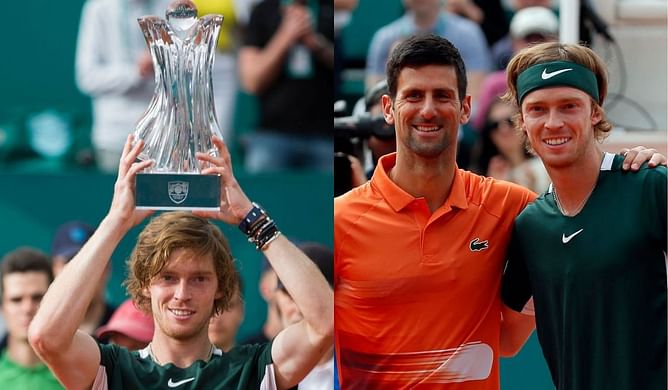 Andrey Rublev passes customary signing of tennis balls to home favorite Novak Djokovic in sporting gesture after Serbia Open win
