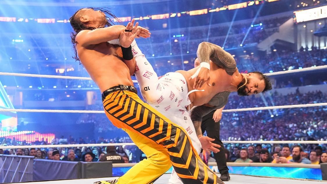 The Usos retained their titles at WrestleMania 38