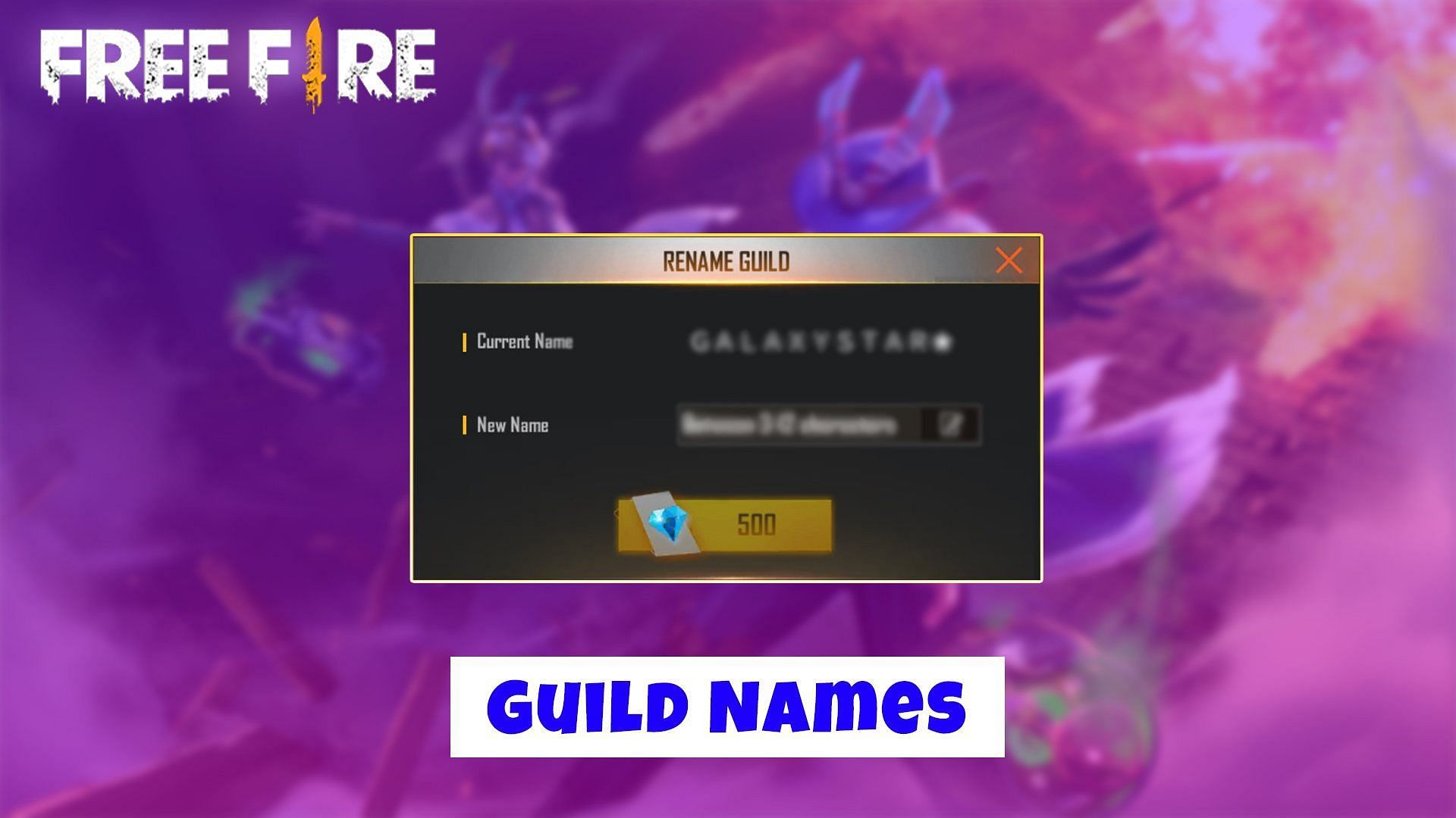 Players can make a list of attractive guild names using name generator tools (Image via Sportskeeda)
