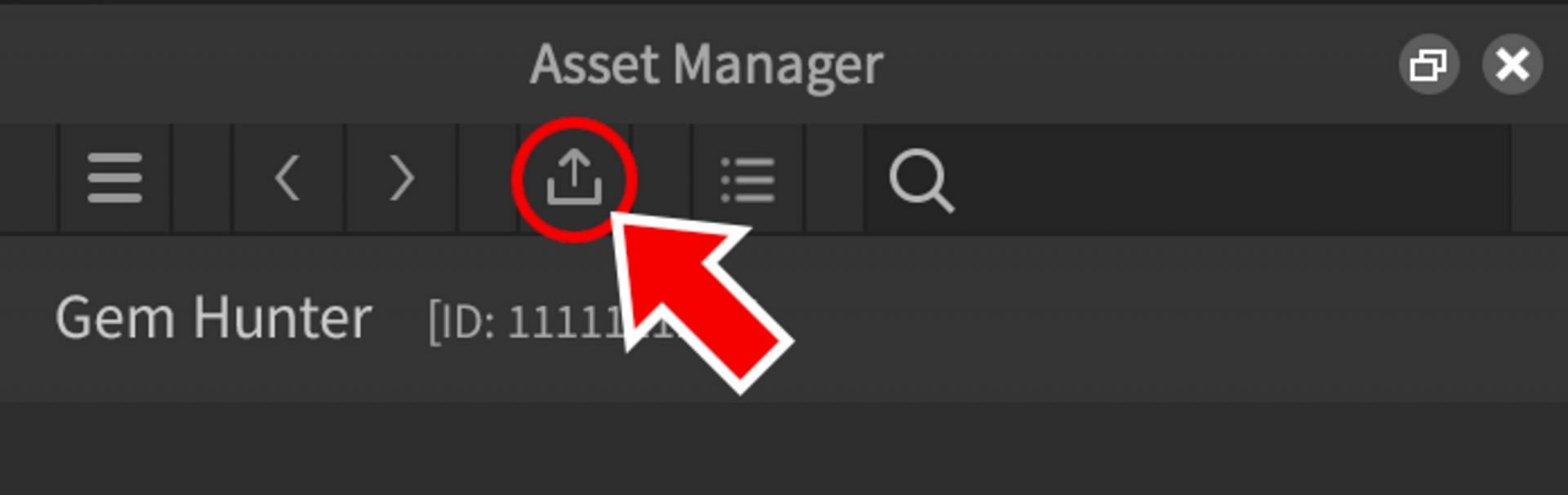Importing in the Asset Manager (Image via Roblox)