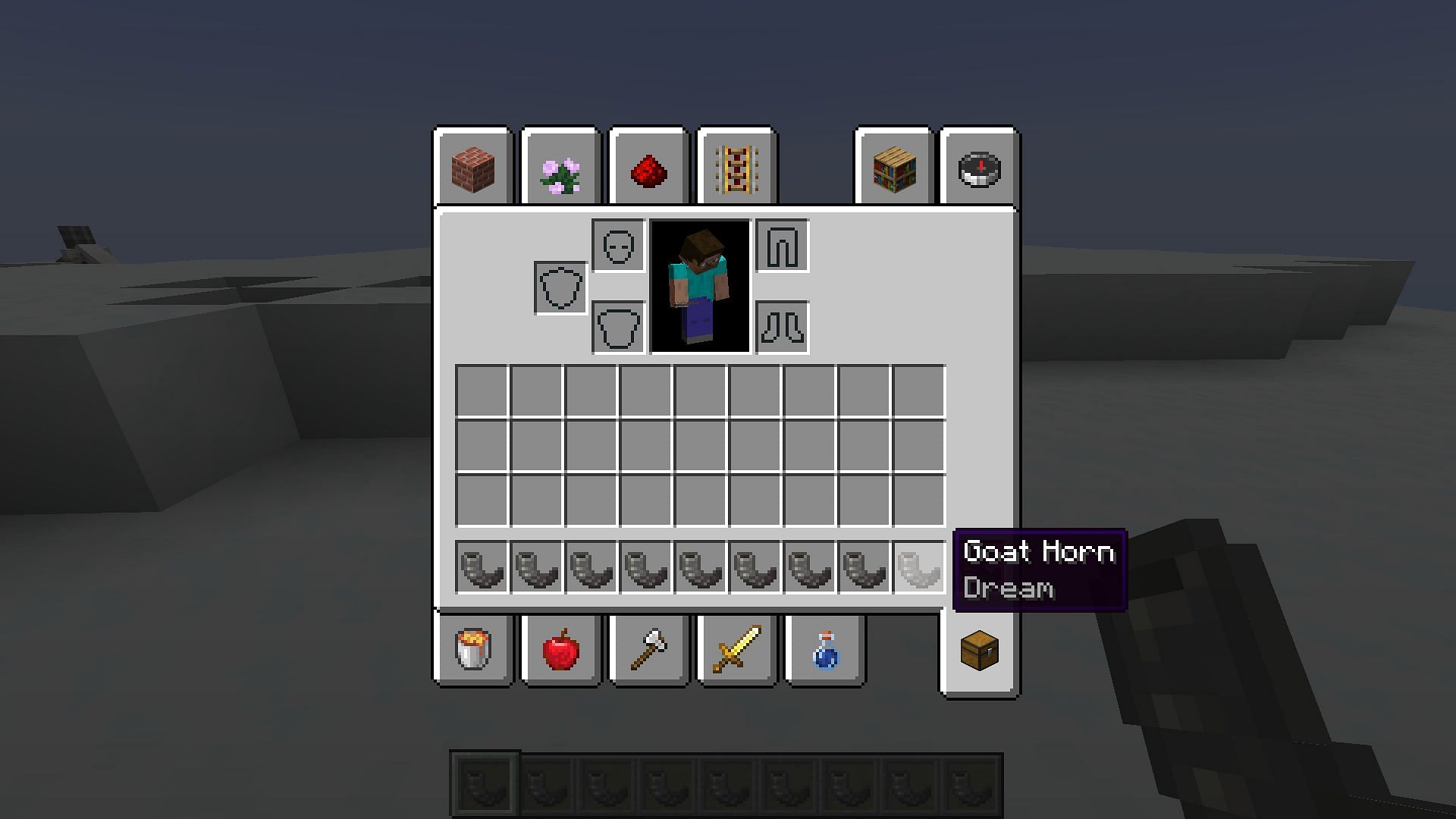 All types of horns (Image via Minecraft snapshot 22w17a)