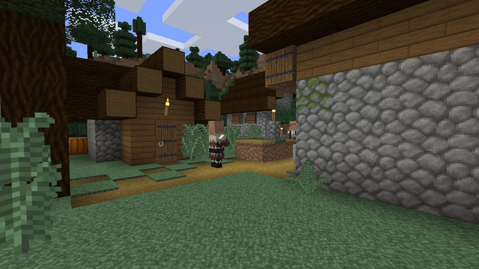 A Depixel spruce village. (Image via Minecraft)