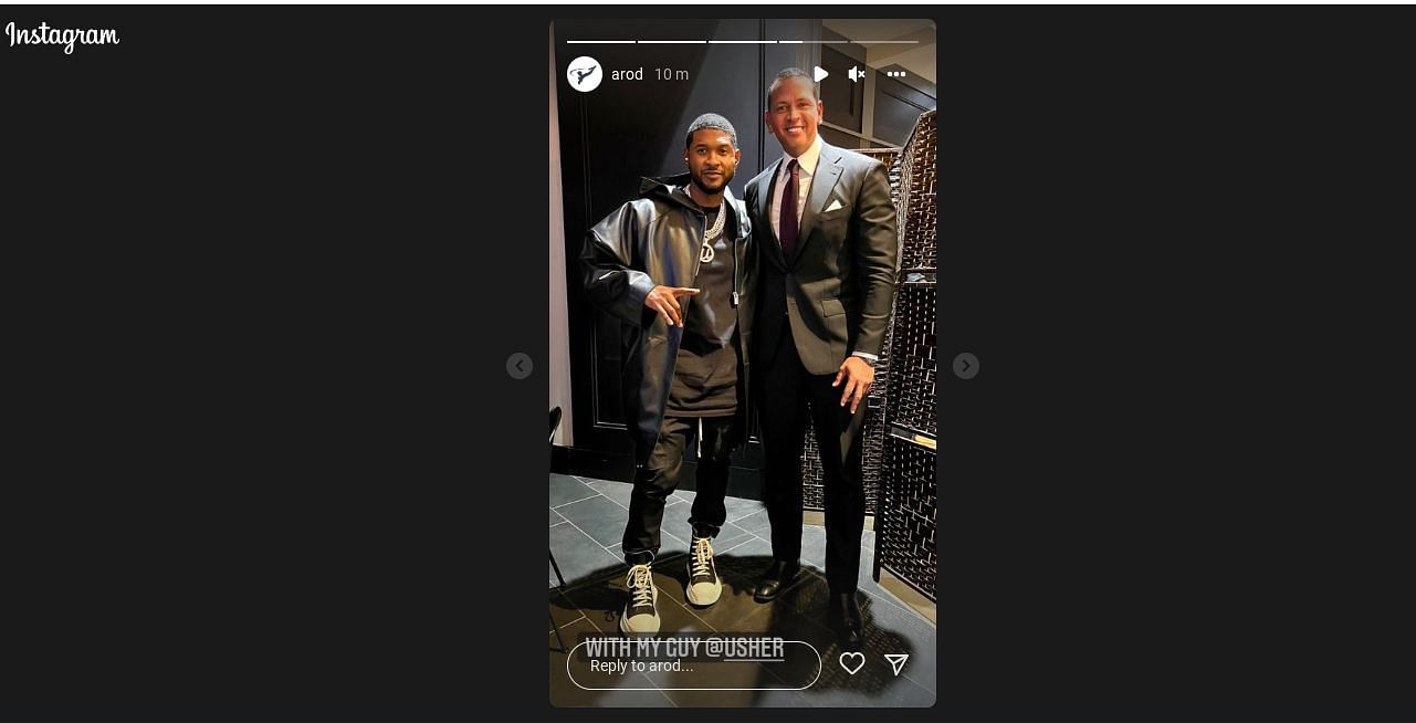 Alex Rodriguez with Usher.