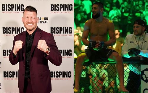 Michael Bisping (left), Khamzat Chimaev and Darren Till (right) [Images courtesy of @bisping Instagram and @darrentill2.0 Instagram]