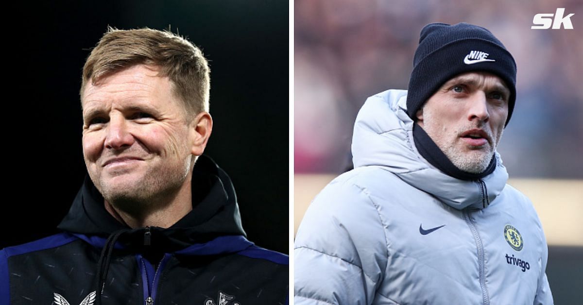 [L-to-R] Newcastle United boss Eddie Howe; Chelsea manager Thomas Tuchel.