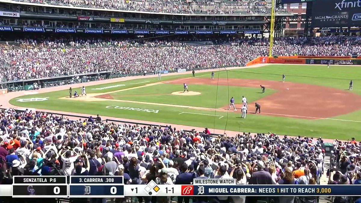 Future Hall of Famer Miguel Cabrera Reaches 3,000 Hit Milestone at Comerica  Park in Downtown Detroit - Inside the Knights