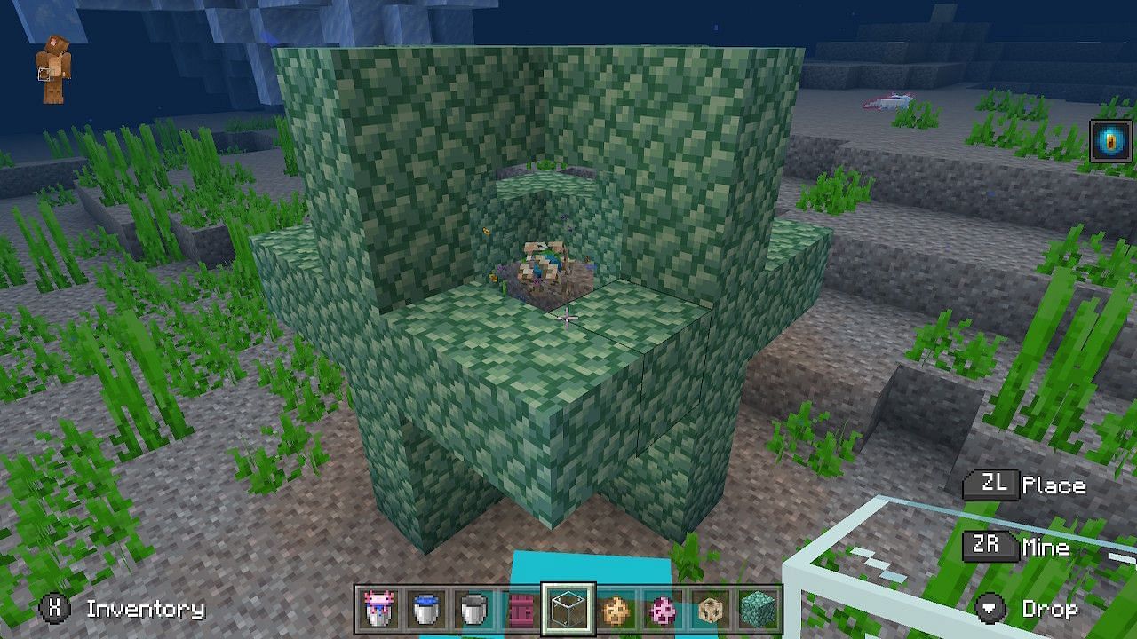 Conduit Power III consists of 3 rings around the conduit (Image via Minecraft)