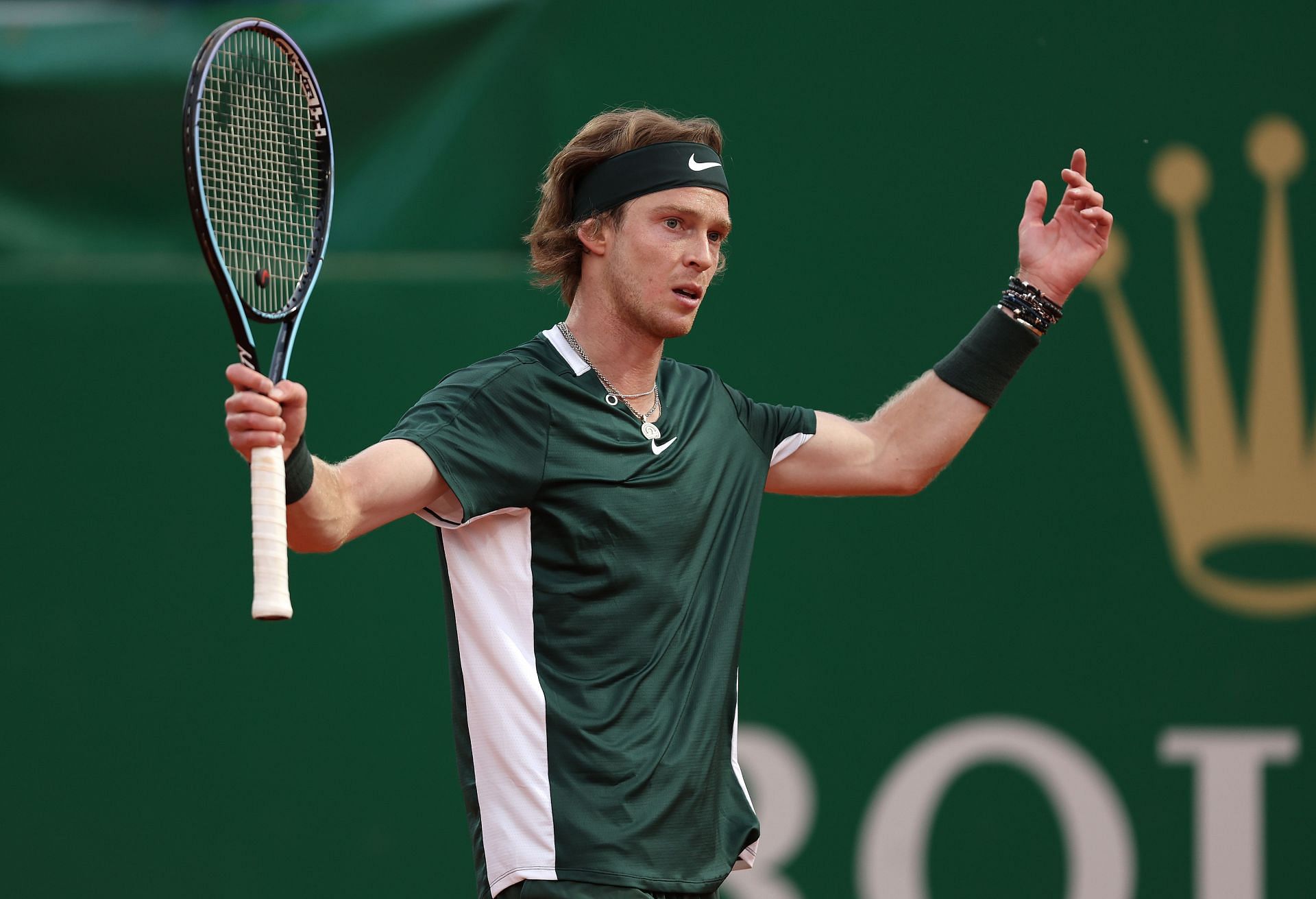 Andrey Rublev at the 2022 Rolex Monte-Carlo Masters.