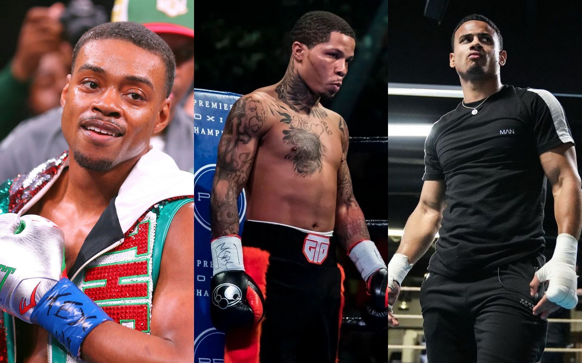 [L-R] Errol Spence Jr., Gervonta Davis and Rolando Romero