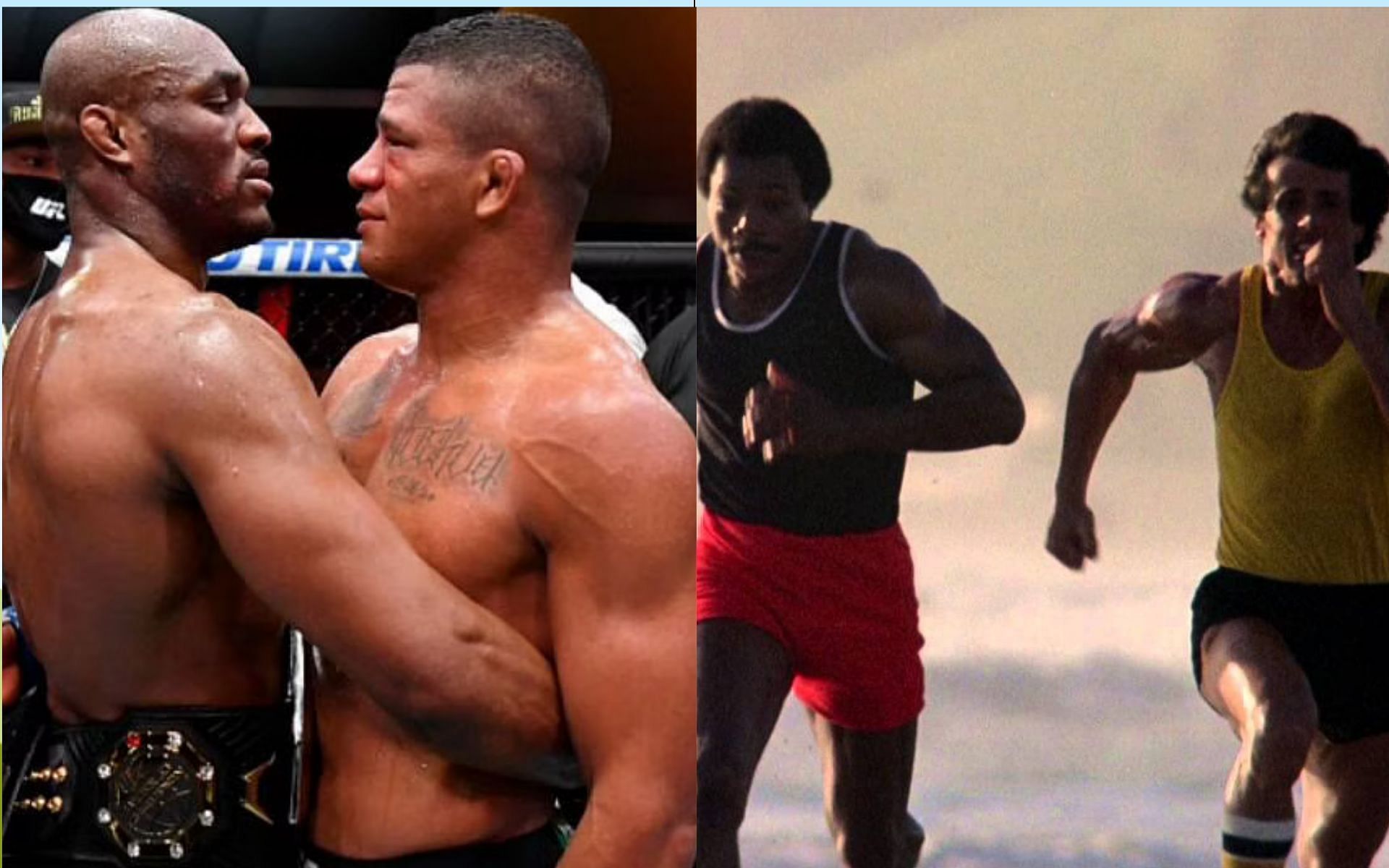 Kamaru Usman and Gilbert Burns have always been friends despite fighting one another [Right image credit - @Elaloren on Twitter]