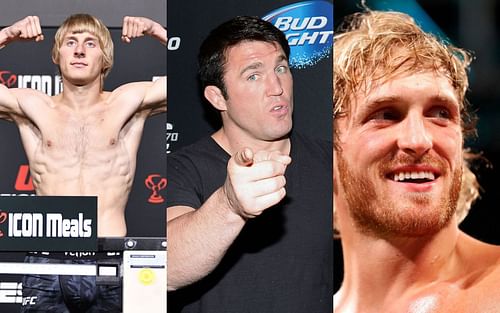 Paddy Pimblett, Chael Sonnen, and Logan Paul (Left to right) (Images courtesy of Getty)