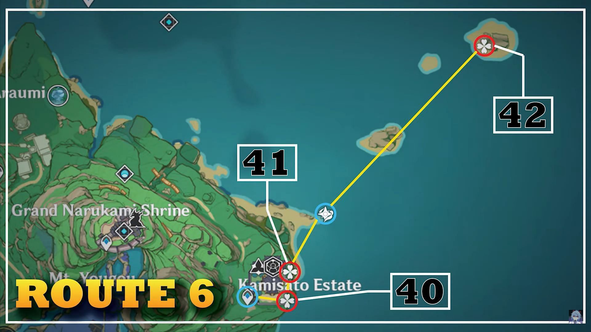 Farming Route 6 - Kamisato Estate (Image via HoYoverse)