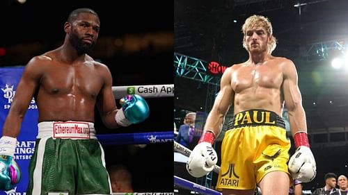 Floyd Mayweather (left) and Logan Paul (right)