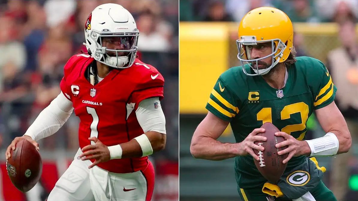 Cardinals QB Kyler Murray (l) and Packers QB Aaron Rodgers (r). Source: The Shadow League