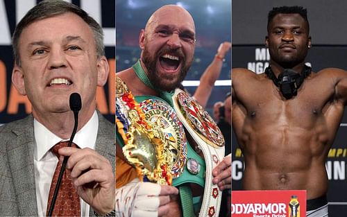 Teddy Atlas (left), Tyson Fury (middle) and Francis Ngannou (right)