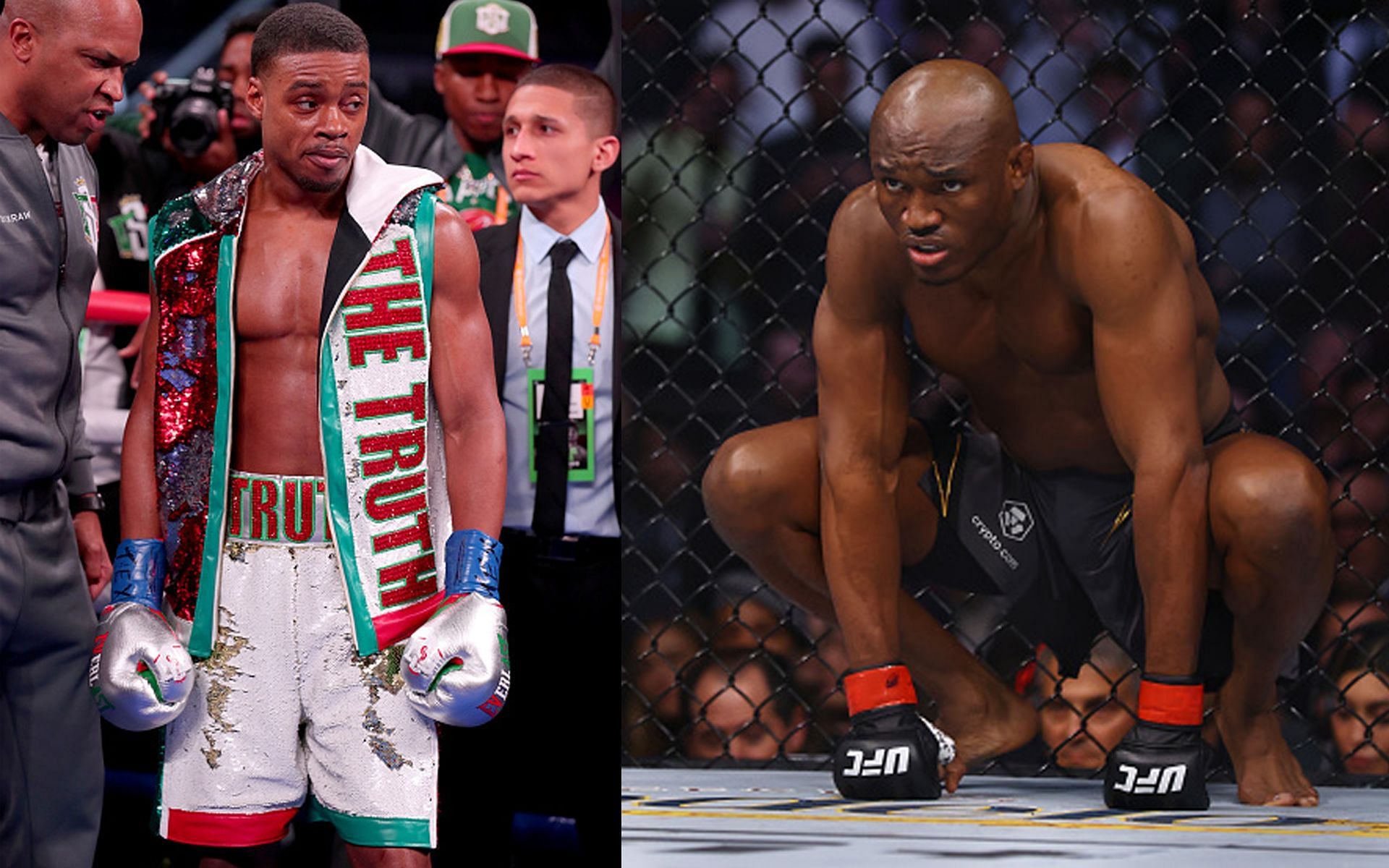 Errol Spence Jr. (left) and Kamaru Usman (right)