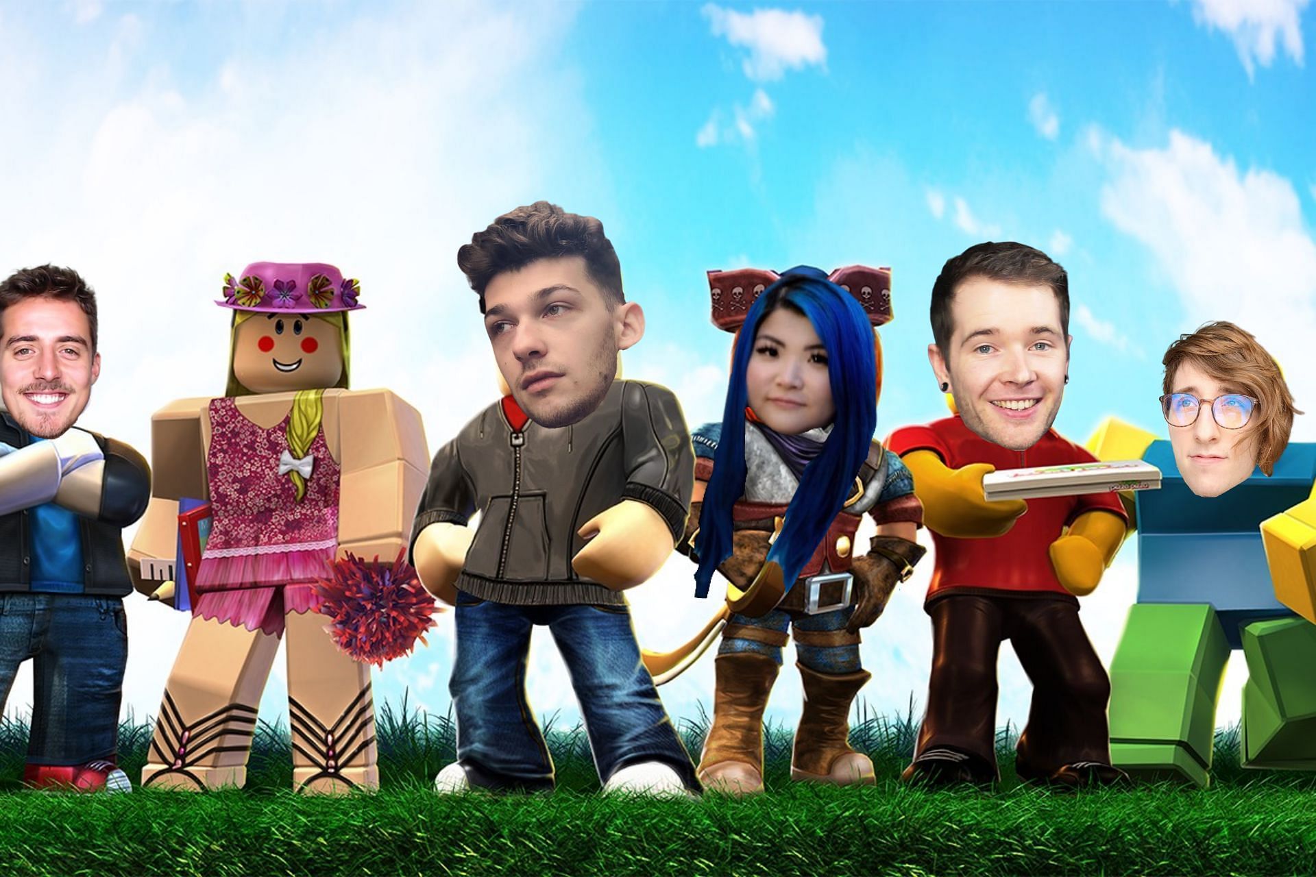 YouTube legends streaming Roblox (Image Via Roblox)