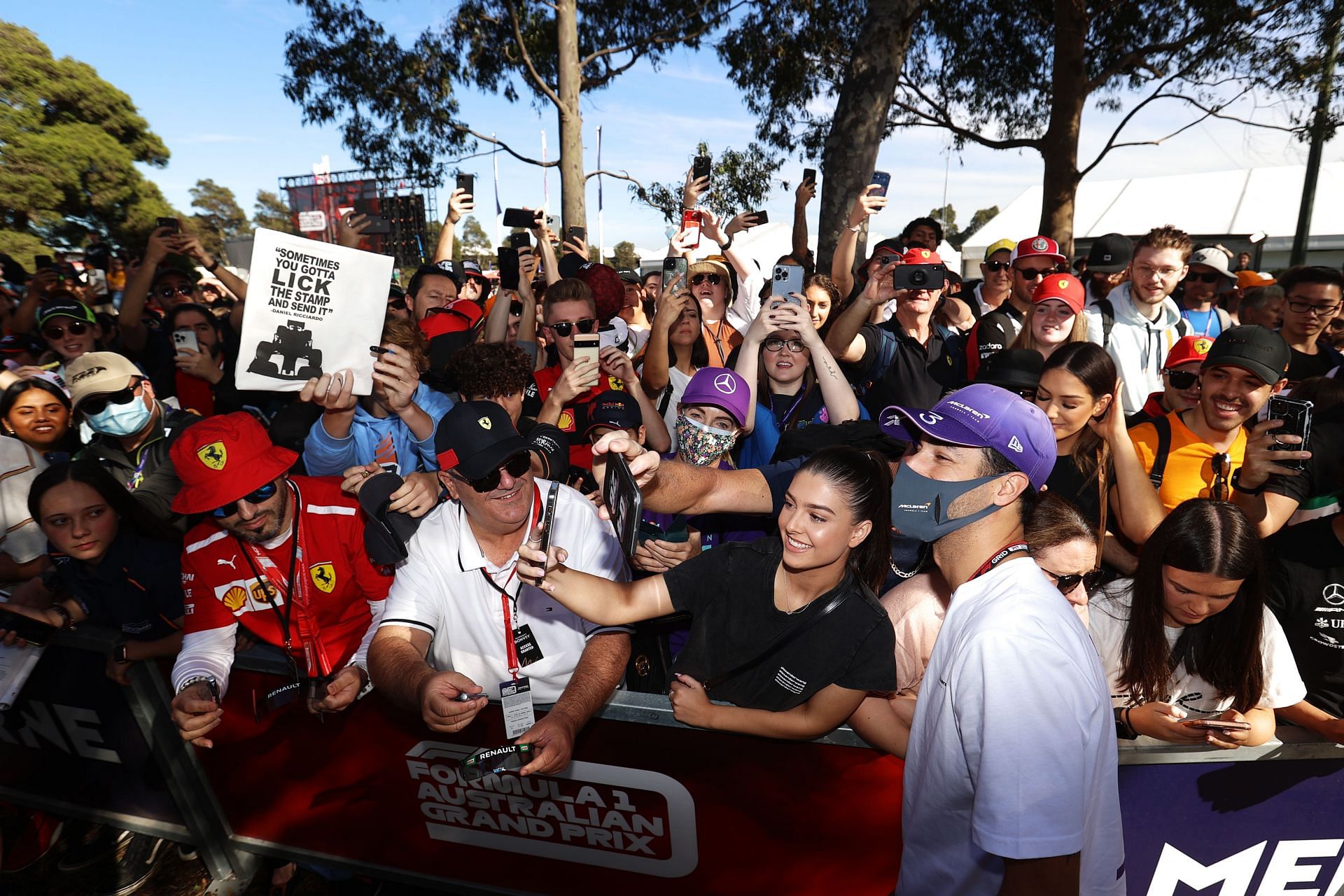 F1 Grand Prix of Australia - Practice - Daniel Ricciardo meets fans in Melbourne