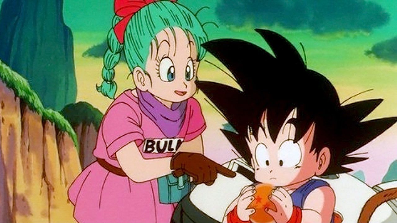 Bulma and Goku as seen in the original series&#039; anime (Image via Toei Animation)
