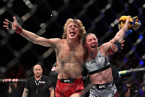 UFC Fight Night: Volkov v Aspinall, Paddy Pimblett (left), Molly McCann (right)