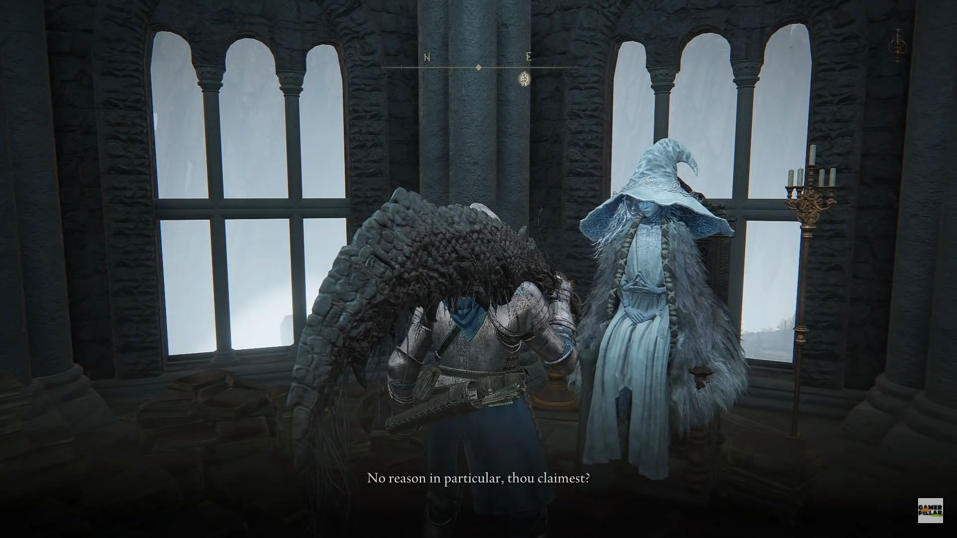 Ranni the Witch in her tower in Elden Ring (Image via Gamerpillar/YouTube)