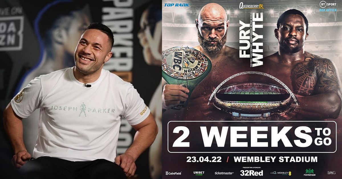 Parker (left) and Fury vs. Whyte (right) [Instagram: @joeboxerparker and @frank_warren_official]