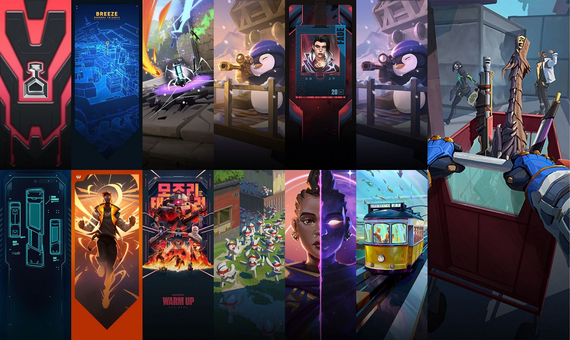 All the player cards in the new Battlepass (Image via Riot Games)