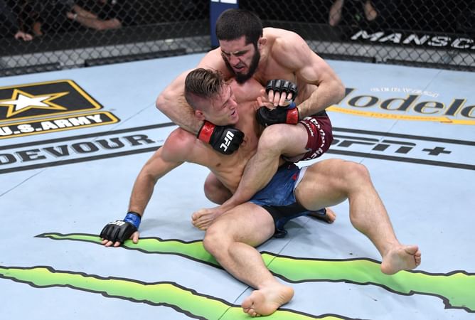 Watch: When Islam Makhachev broke down his go-to grappling moves inside the octagon