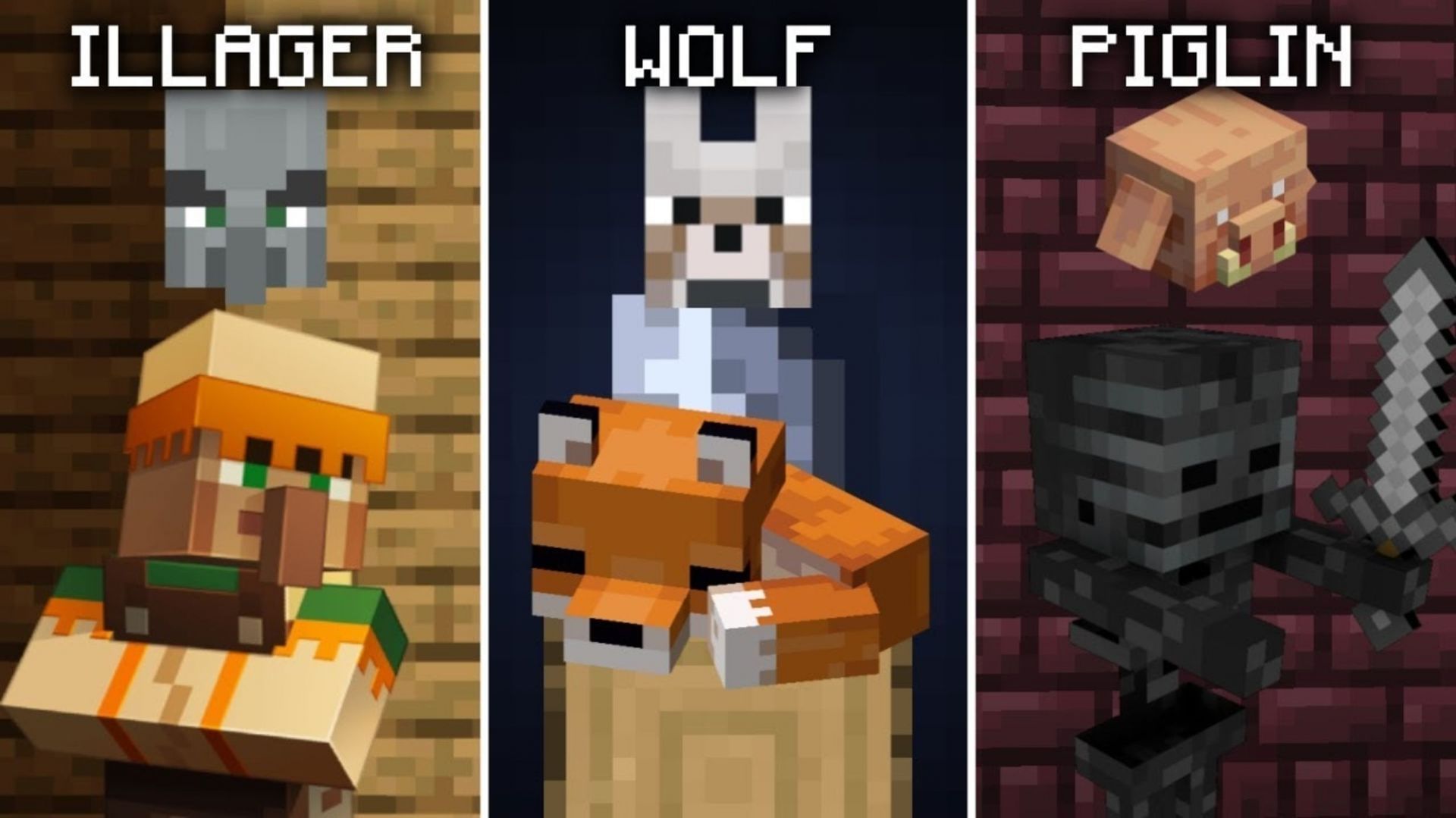 Which mobs fight each other in Minecraft?