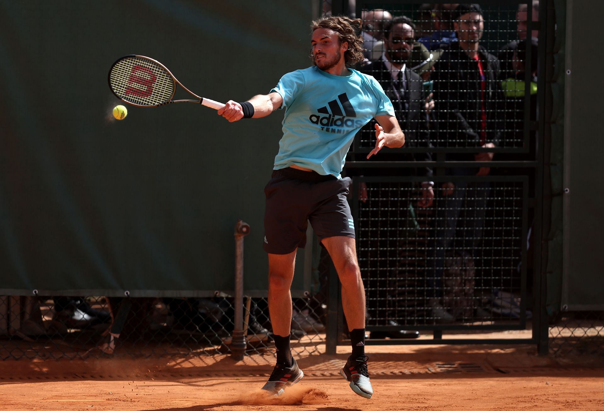 Stefanos Tsitsipas training in Monte-Carlo