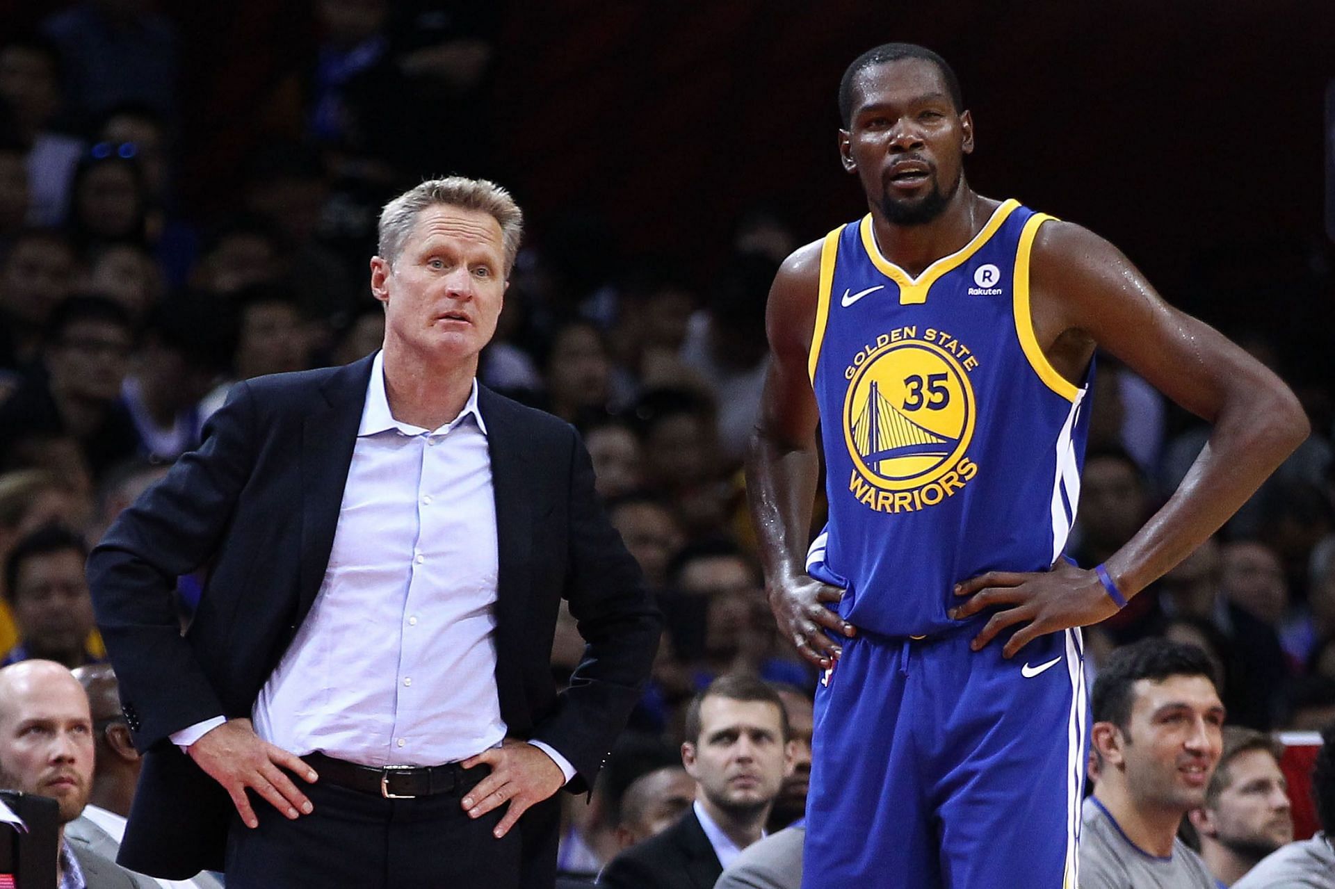 Kevin Durant and the Brooklyn Nets could use a little dose of Steve Kerr&#039;s motion offense. [Photo: Bleacher Report]