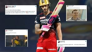 "Still fans don't give him enough respect!" - Twitter showers praise on Faf du Plessis after his well-paced 96 against LSG in IPL 2022