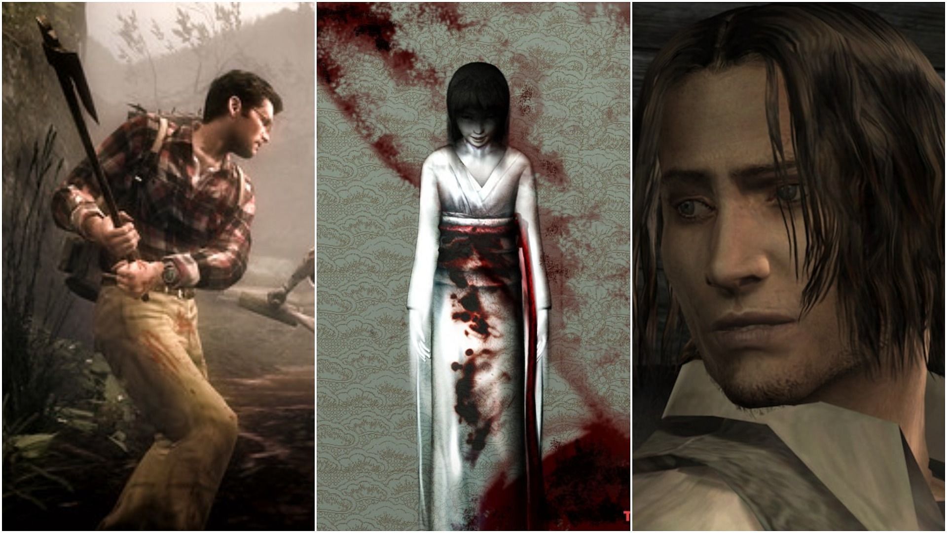 The PS2 era has been the best for horror games (Image via Siren, Fatal Frame 2 and Resident Evil 4)