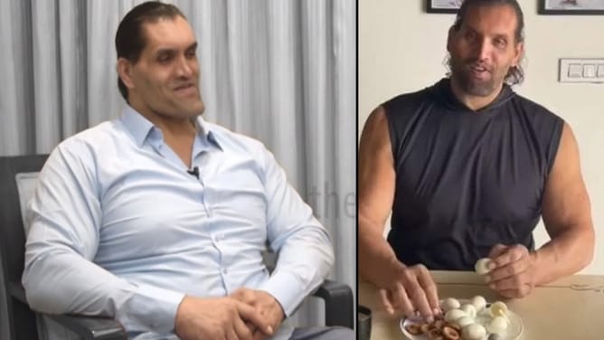 How many eggs does The Great Khali eat in a day?