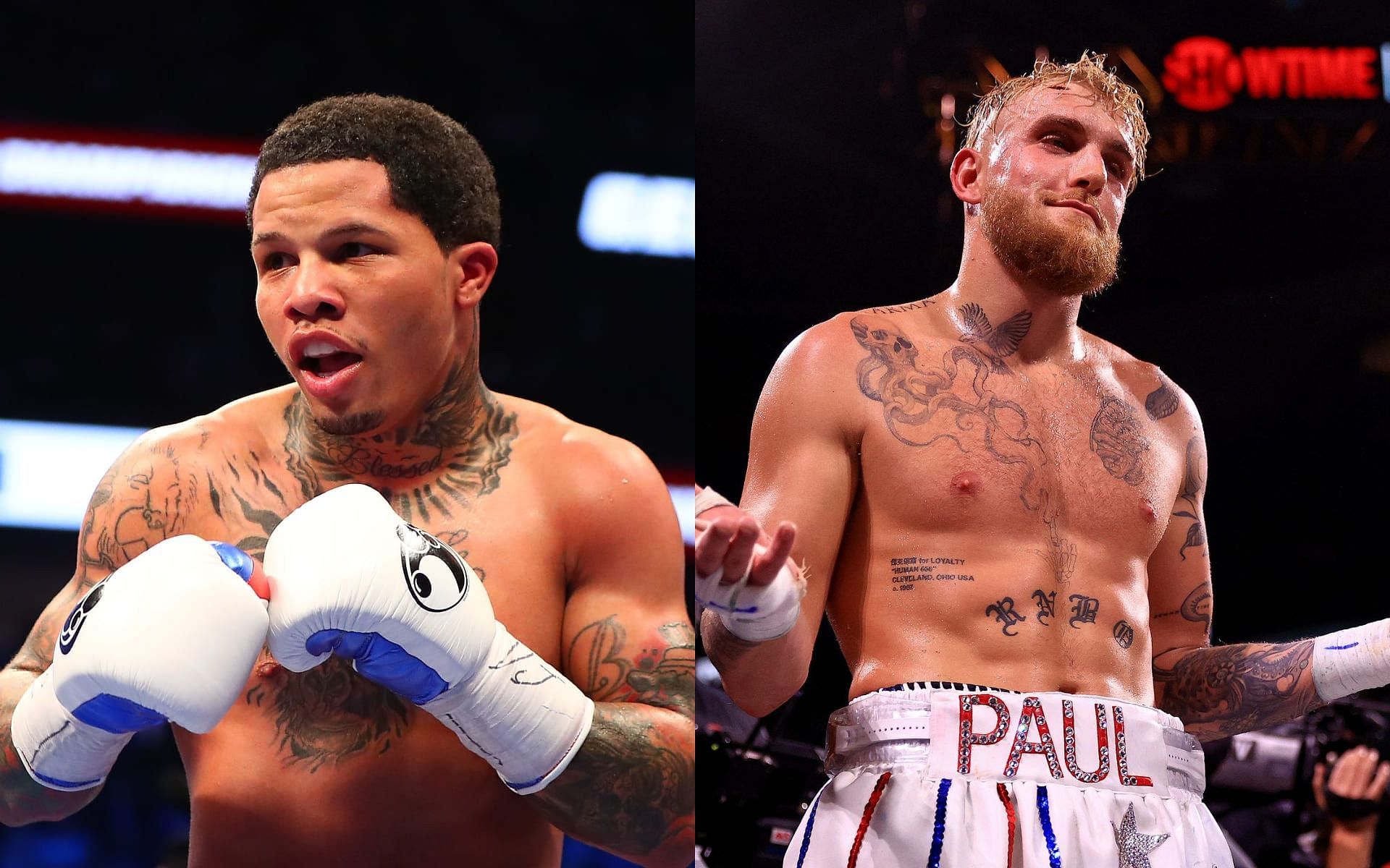 Gervonta Davis (left) Jake Paul (right)